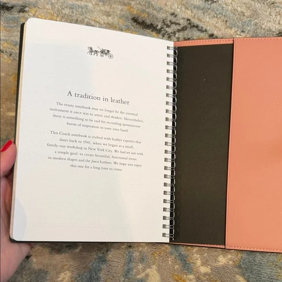 Coach Pink Monogrammed Notebook Cover - Picture 4 of 4